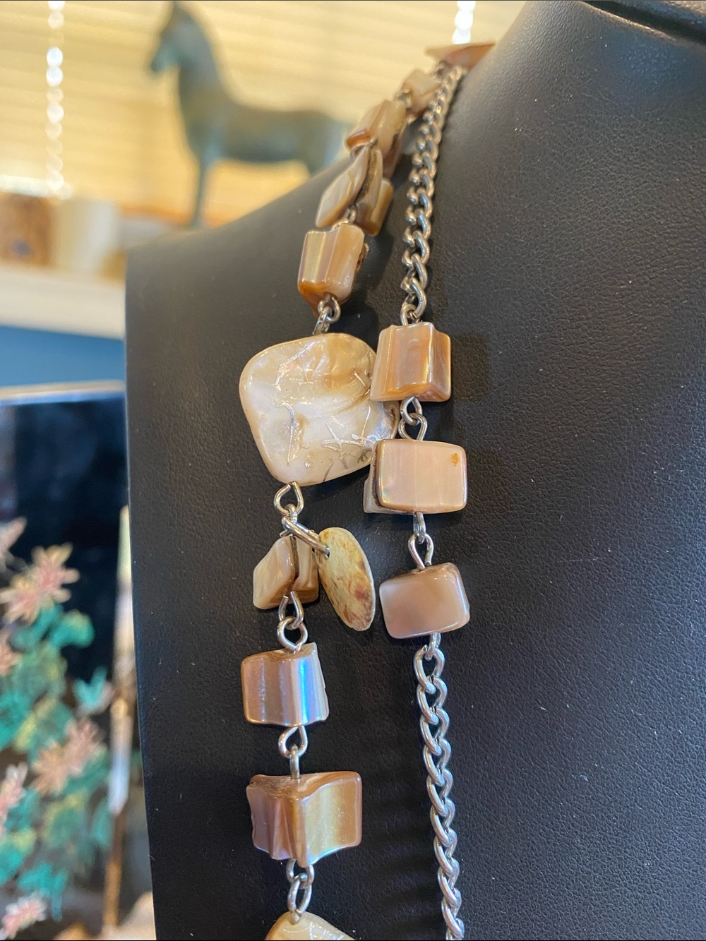 Neutral Shell Mix Multi-Strand Necklace - Picture 6 of 10